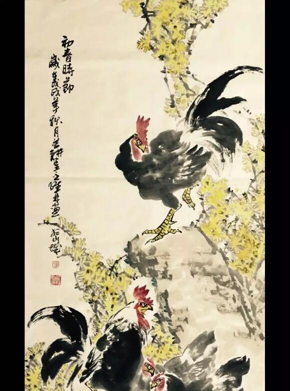 一等奖 国画：《初春时节》 作者：党群工作部—叶维林