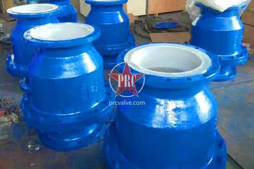 衬氟止回阀主要连接尺寸及重量分析表